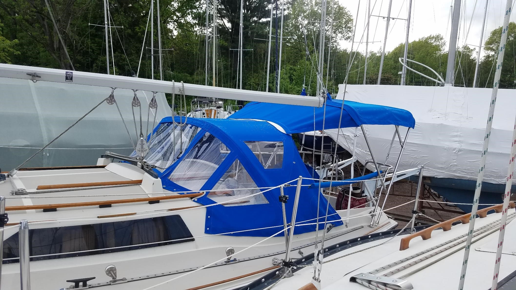 New Bimini and enhanced Dodger with Connector on S/V Second Wind New Bimini and enhanced Dodger with Connector on S/V Second Wind